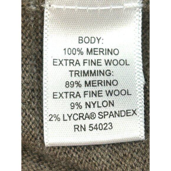 Banana Republic Men’s Sweater M Brown Blue/Grey White Thin Stripes  Wool V-neck - Picture 6 of 15